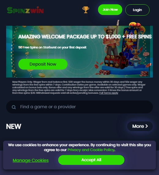 SpinzWin Casino